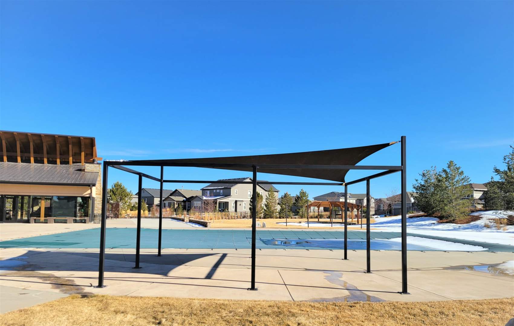 Surface Mount Sun Shade Sail Denver, CO Shade Sail Installation